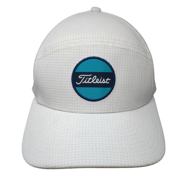 Titleist Snapback Trucker Cap White One Size Adjustable Embroidered Polyester - Picture 1 of 10